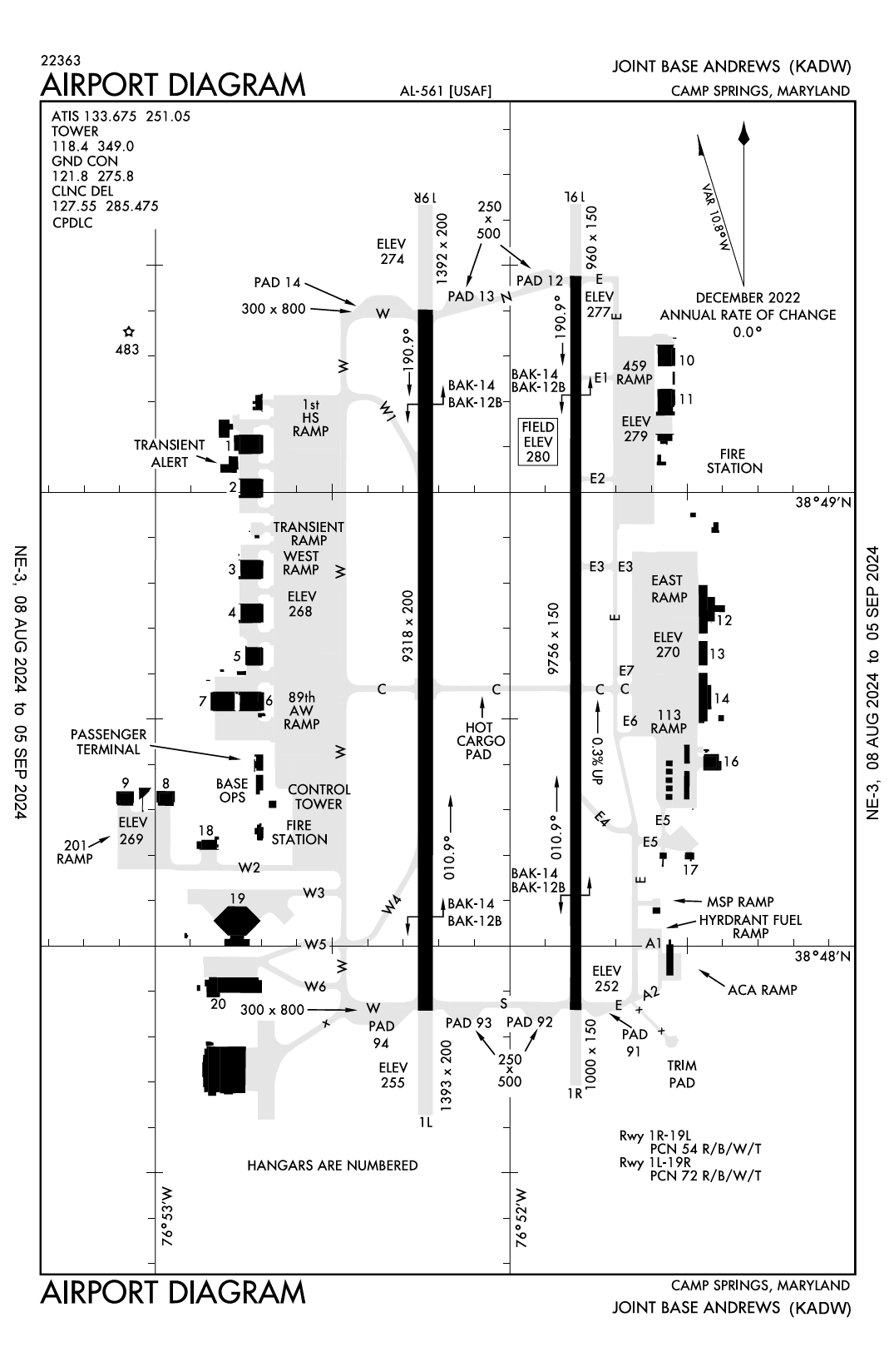 KADW Airport Diagram