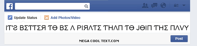 cool cursive fonts generator on Facebook