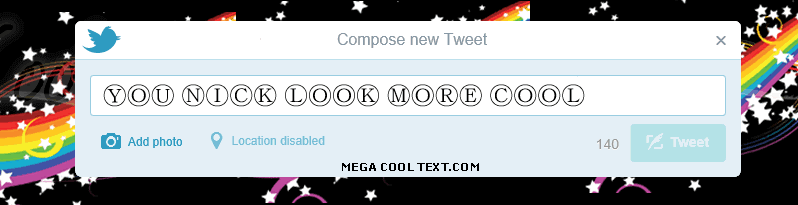 Cool letters on twitter