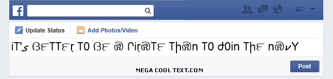 cool letters to copy and paste on Facebook
