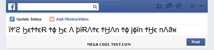 cool text generator copy and paste on Facebook