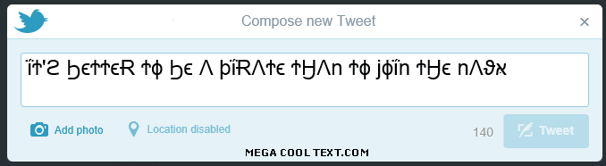 cool text generator copy and paste on Twitter