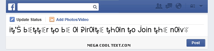 cool text generator for facebook on Facebook