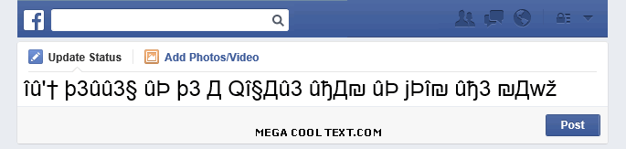 cool text generator symbols on Facebook
