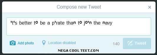 cool text generator on Twitter