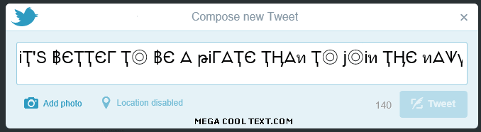 letters symbols keyboard on Twitter