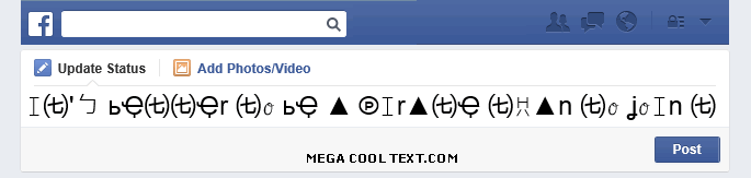 letters with symbols on them on Facebook