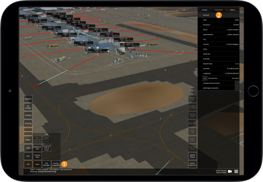 Image 3.2.1.1 - Airport Properties