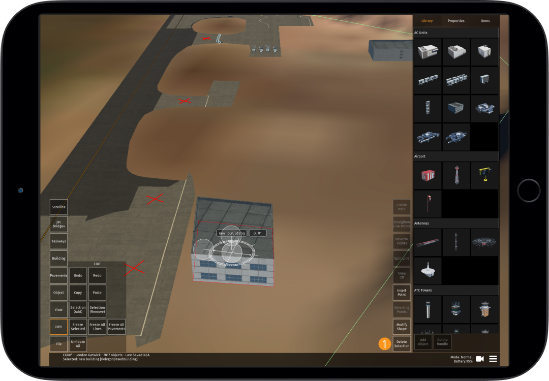 Image 8.1.5.1 - Deleting a Building