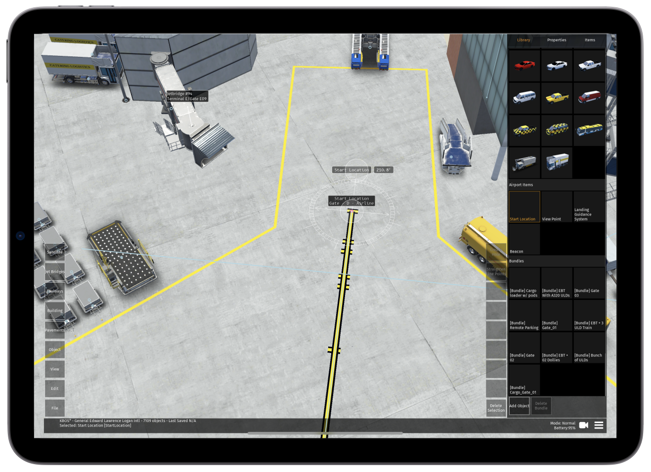 Image 7.1.3.1 - Changing Start Location Orientation