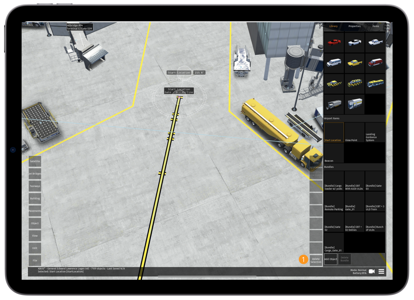Image 7.1.5.1 - Deleting a Start Location