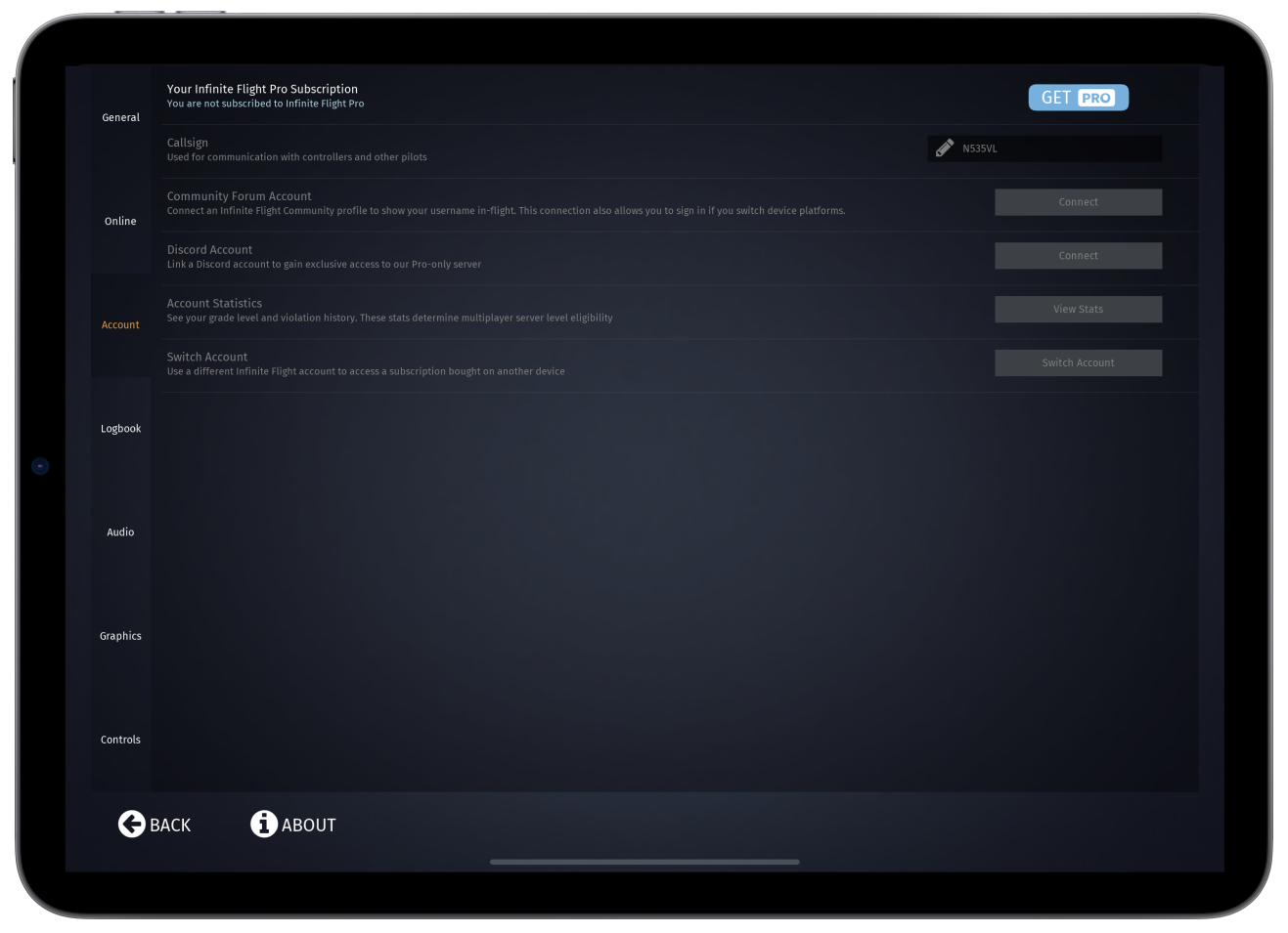 Account Settings Page