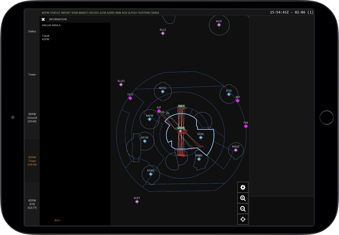 Image 3.4.2.1 - Tower Airspace for KDFW