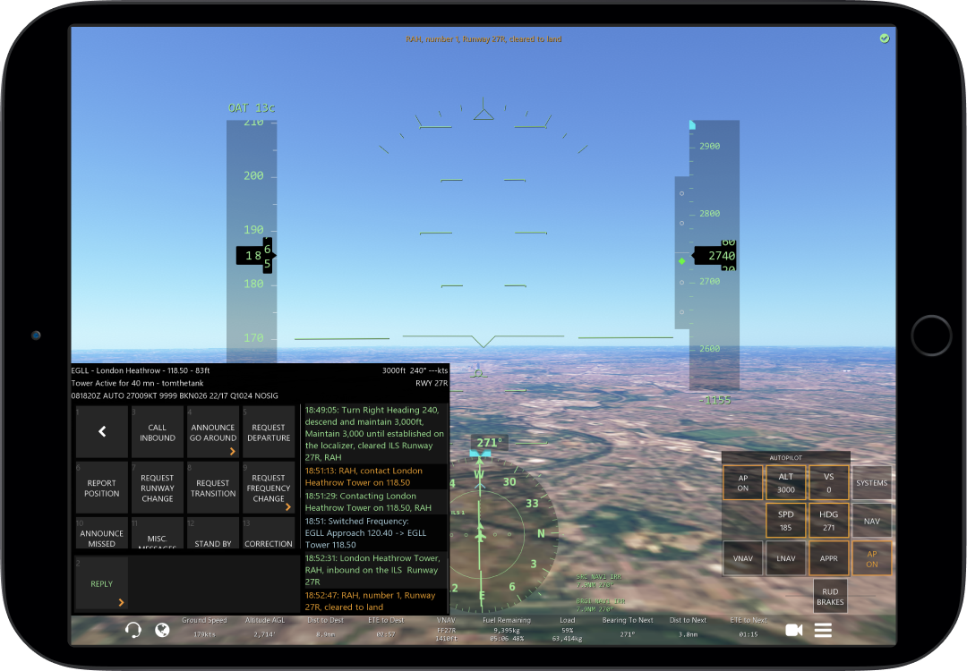 Reply to Landing Clearance