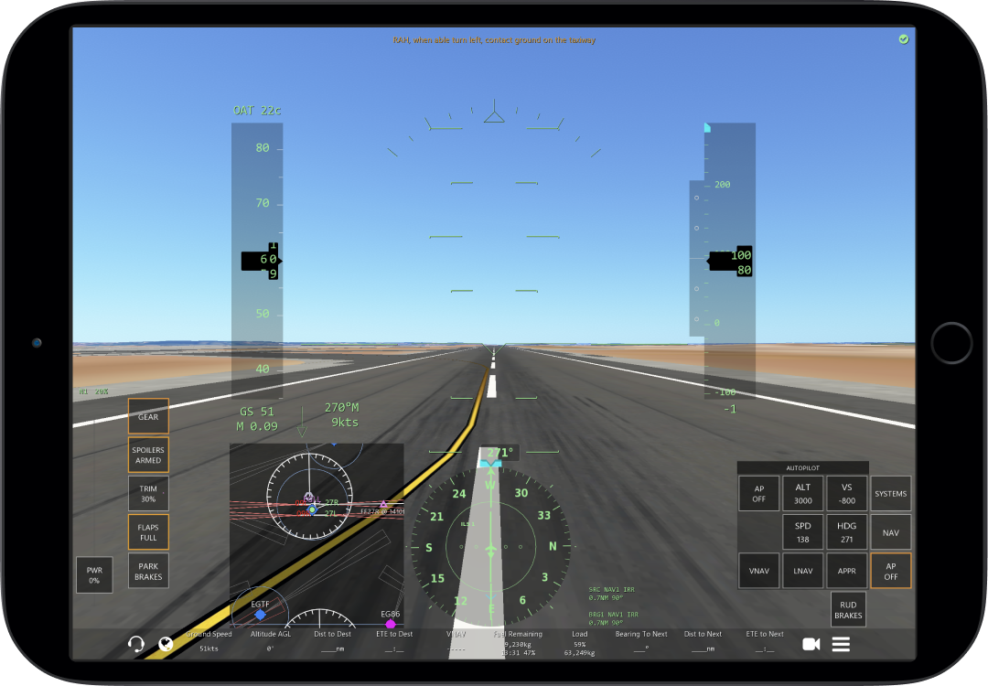 Runway Exit Instruction