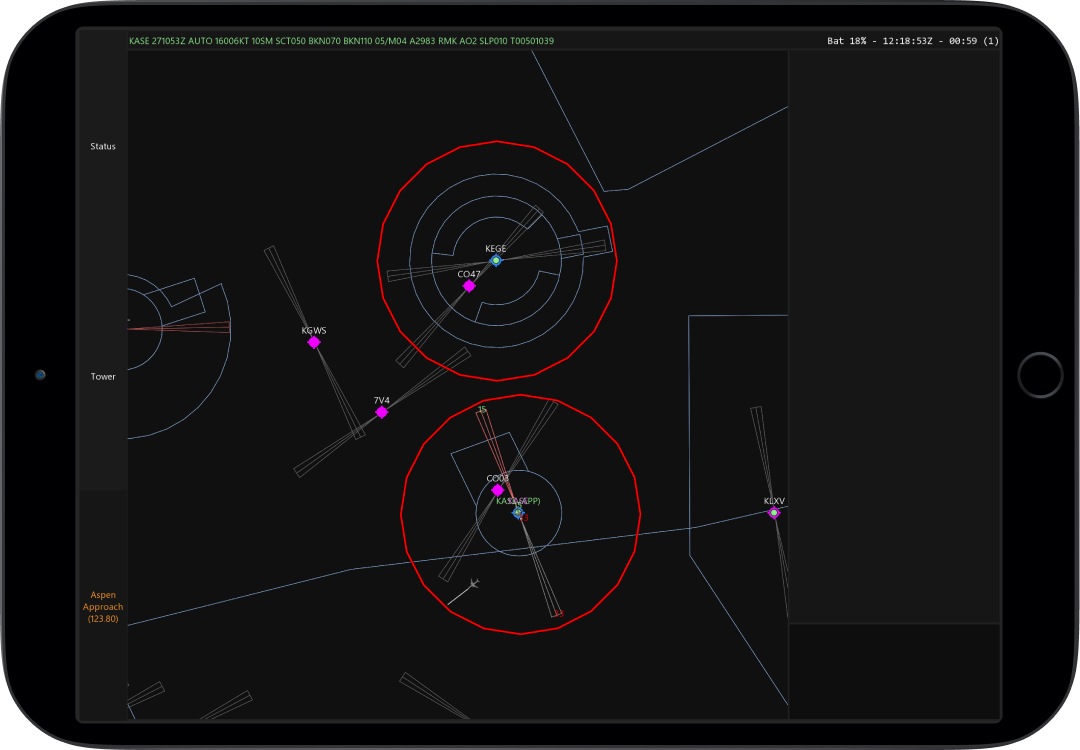 KASE and KEGE Active TFRs